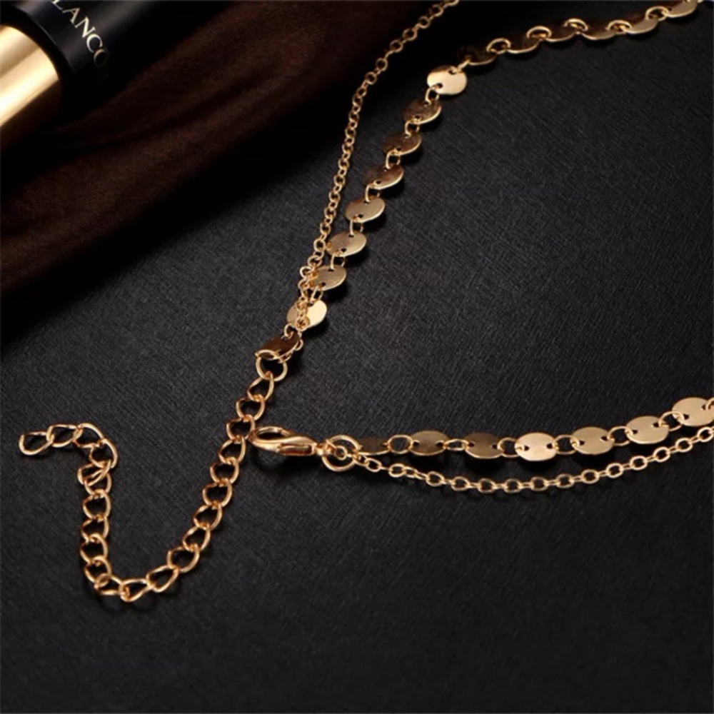 🆕 Gold Layered Choker Necklace - Picture 4 of 5